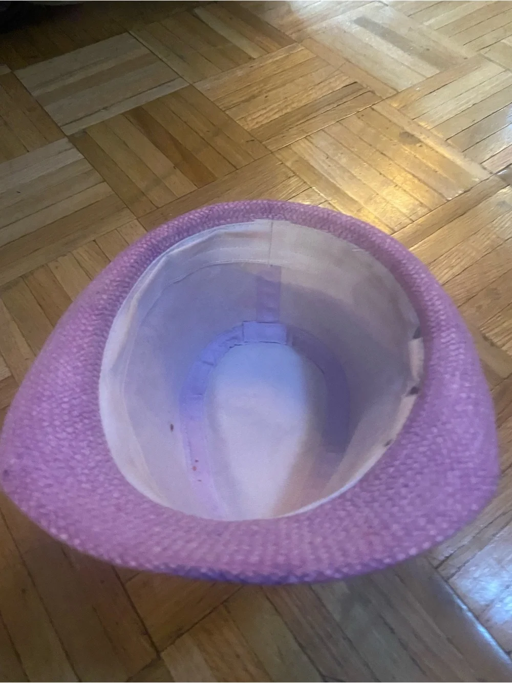Women's Pink Fedora Hat with Decorative one of a kind.